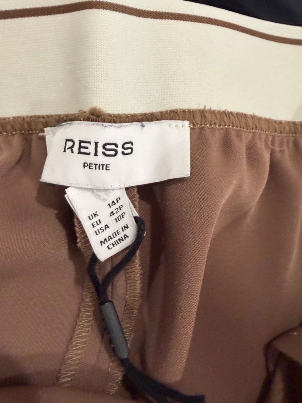 Reiss Wide Leg Palazzo Pants in Brown - Picture 6 of 6